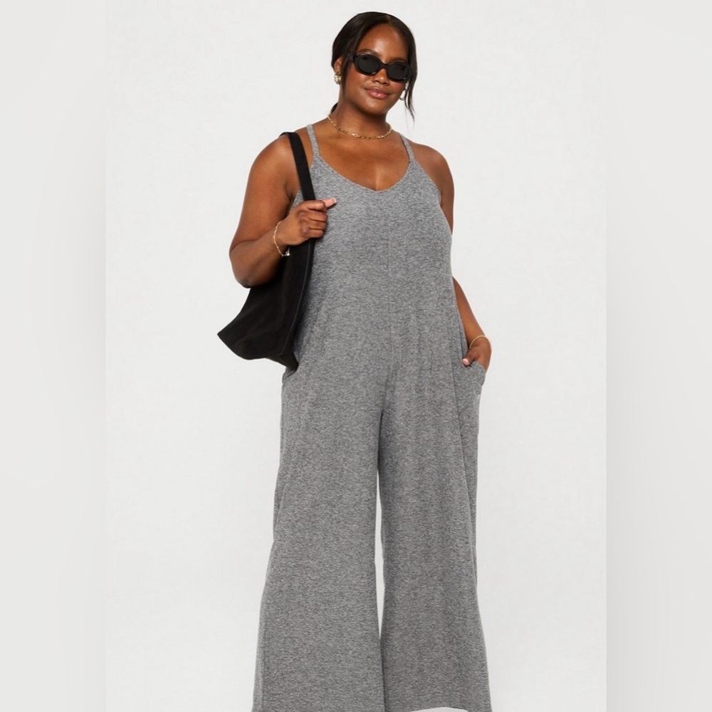 Fabletics Charcoal Grey Heather Cloud Jersey Wide… - image 3